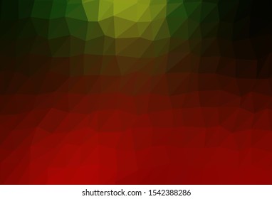 Dark Green, Red vector abstract mosaic backdrop. Colorful illustration in abstract style with gradient. Completely new template for your business design.
