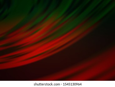 Dark Green, Red vector abstract blurred pattern. Glitter abstract illustration with an elegant design. The template can be used for your brand book.