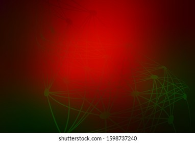 Dark Green, Red vector abstract blurred background. Creative illustration in halftone style with gradient. The best blurred design for your business.