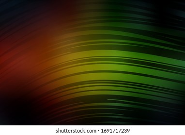 Dark Green, Red vector abstract blurred layout. Glitter abstract illustration with gradient design. Elegant background for a brand book.