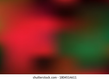 Dark Green, Red vector abstract blurred background. Colorful illustration in abstract style with gradient. New style design for your brand book.