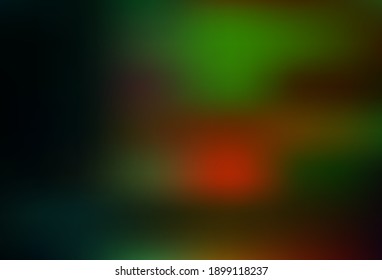 Dark Green, Red vector abstract bright template. A completely new colored illustration in blur style. Smart design for your work.