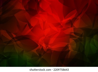 Planta poligonal abstracta de vector rojo, verde oscuro. Una ilustración de color completamente nueva en un estilo poligonal. Nuevo estilo para su diseño de negocio.