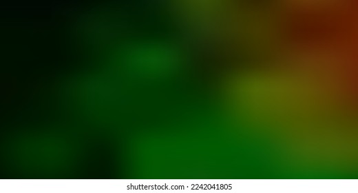 Dark green, red vector abstract blur layout. Abstract colorful illustration with blur gradient. Your design for applications.