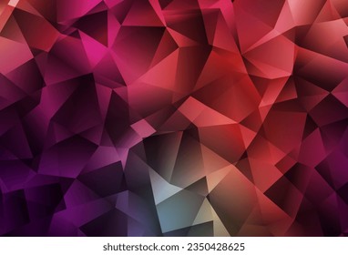 Dark Green, Red vector abstract polygonal pattern. Modern abstract illustration with triangles. Best triangular design for your business.