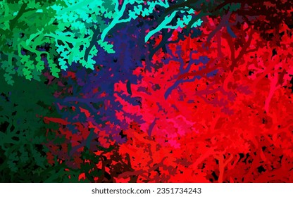 Dark Green, Red vector abstract backdrop with leaves, branches. Sketchy doodles on white background. New template for your brand book.