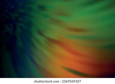 Dark Green, Red vector abstract bright texture. Glitter abstract illustration with gradient design. Background for designs.