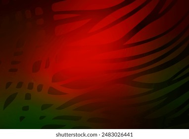 Dunkelgrün, Rot Vektorgrafik abstrakte helle Textur. Bunte Illustration im abstrakten Stil mit Farbverlauf. Hintergrund für ein Handy.
