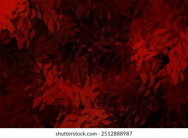Verde escuro, vetor vermelho abstrato fundo com folhas. Desenhar a ilustração de folhas no estilo Origami com gradiente. Padrão texturizado para sites, banners.