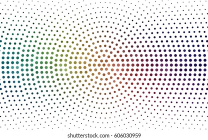 Dark Green, Red vector abstract pattern with circles. Geometry template for your business design. Background with colored spheres.