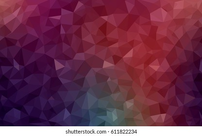 Dark Green, Red vector abstract textured polygonal background. Blurry triangle design. Pattern can be used for background.