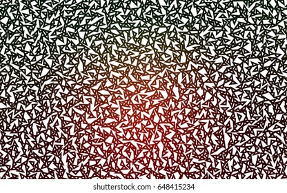 Dark Green, Red vector abstract colorful background, which consist of triangles. Pattern with colored triangles on white background.