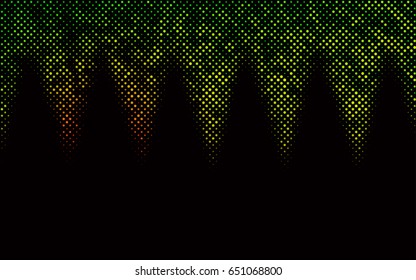 Dark Green, Red vector abstract pattern with circles. Geometry template for your business design. Background with colored spheres.