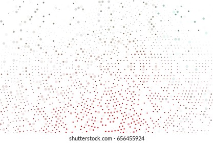 Dark Green, Red vector abstract pattern with circles. Geometry template for your business design. Background with colored spheres.