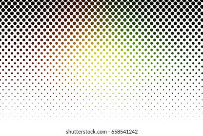 Dark Green, Red vector abstract pattern with circles. Geometry template for your business design. Background with colored spheres.