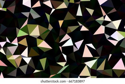 Dark Green, Red vector abstract polygonal pattern. A completely new color illustration in a vague style. The elegant pattern can be used as part of a brand book.