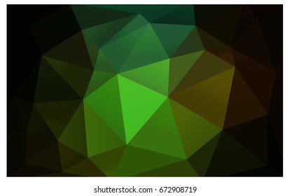 Dark Green, Red vector abstract textured polygonal background. Blurry triangle design. Pattern can be used for background.