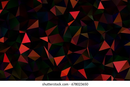 Dark Green, Red vector abstract polygonal background. Shining colored illustration in a brand-new style. A completely new template for your business design.