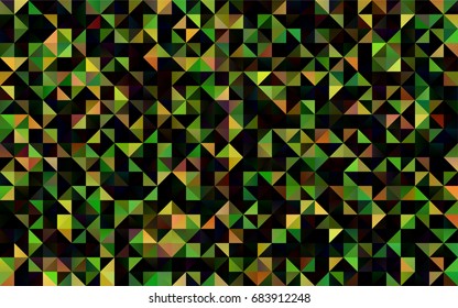 Dark Green, Red vector abstract mosaic template. Geometric illustration in Origami style with gradient.  The elegant pattern can be used as part of a brand book.