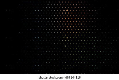 Dark Green, Red vector abstract pattern with circles. Geometry template for your business design. Background with colored spheres.