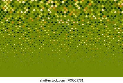 Dark Green, Red vector abstract pattern with circles. Geometry template for your business design. Background with colored spheres.