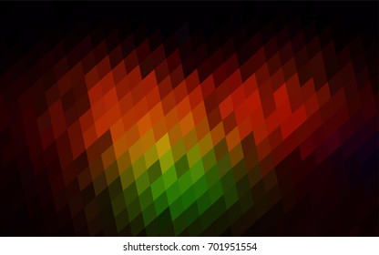 Dark Green, Red vector abstract textured polygonal background. Blurry rectangular design. The pattern with repeating rectangles can be used for background.