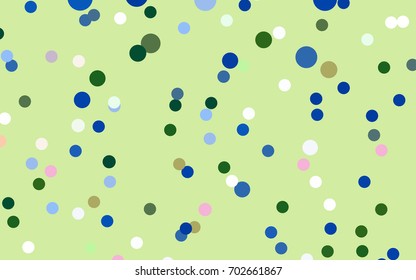 Dark Green, Red vector abstract pattern with circles. Geometry template for your business design. Background with colored spheres.