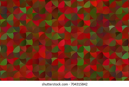 Dark Green, Red vector abstract pattern with circles. Geometry template for your business design. Background with colored spheres.