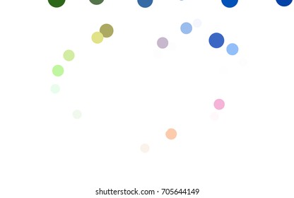 Dark Green, Red vector abstract pattern with circles. Geometry template for your business design. Background with colored spheres.