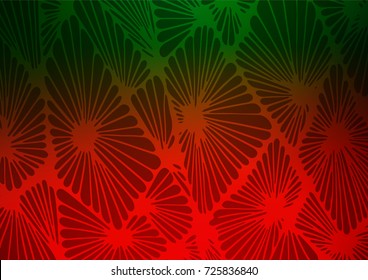 Dark Green, Red vector abstract doodle template. Brand-new colored illustration in blurry style with doodles. The doodle design can be used for your web site.