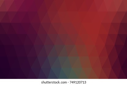 Dark Green, Red vector abstract textured polygonal background. Blurry triangle design. Pattern can be used for background.