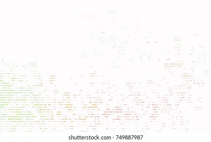 Dark Green, Red vector abstract pattern with circles. Geometry template for your business design. Background with colored spheres.