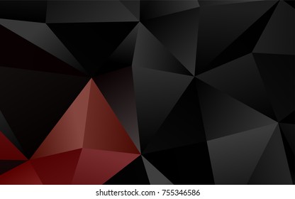 Dark Green, Red vector abstract polygonal pattern. Brand-new colored illustration in blurry style with gradient. The completely new template can be used for your brand book.
