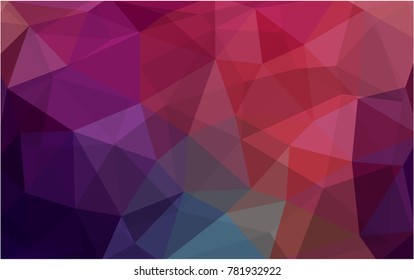 Dark Green, Red vector abstract textured polygonal background. Blurry triangle design. Pattern can be used for background.