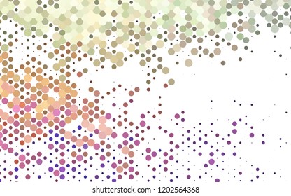 Dark Green, Red vector backdrop with dots, spots. Abstract illustration with colored bubbles in nature style. Pattern for ads, leaflets.