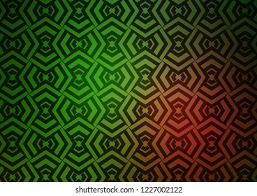 Dark Green, Red vector backdrop with long lines. Shining illustration with lines on abstract template. Backdrop for TV commercials.