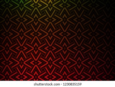 Dark Green, Red vector backdrop with lines, triangles. Modern abstract illustration with colorful triangles. Pattern for busines ad, booklets, leaflets