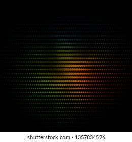 Dark Green, Red vector backdrop with circles. Colorful illustration with gradient dots in nature style. Design for your commercials.
