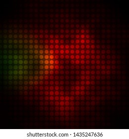 Dark Green, Red vector backdrop with circles. Modern abstract illustration with colorful circle shapes. Pattern for wallpapers, curtains.