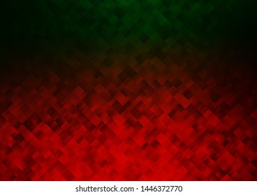 Dark Green, Red vector backdrop with rectangles, squares. Abstract gradient illustration with rectangles. Pattern for busines ad, booklets, leaflets