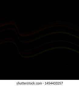 Dark Green, Red vector backdrop with bent lines. Colorful geometric sample with gradient curves.  Pattern for websites, landing pages.