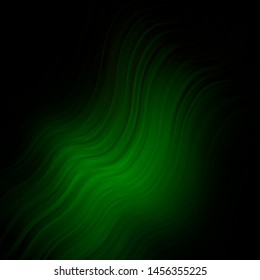 Dark Green, Red vector backdrop with circular arc. Colorful illustration with curved lines. Pattern for websites, landing pages.