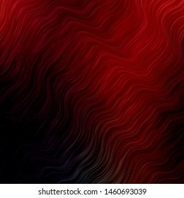 Dark Green, Red vector backdrop with circular arc. Colorful illustration with curved lines. Best design for your posters, banners.