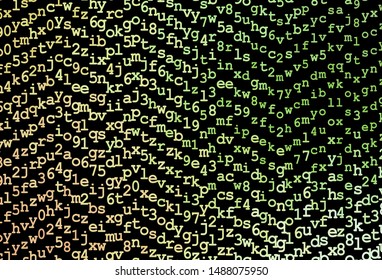 Dark Green, Red vector backdrop with english symbols. Shining colorful illustration with isolated letters. Pattern for booklets, leaflets of education.