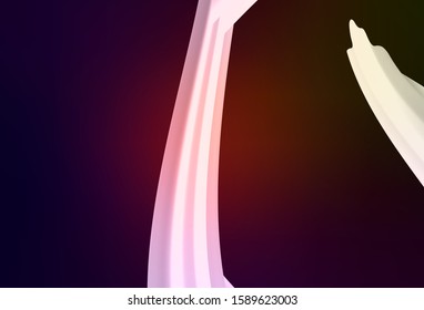 Dark Green, Red vector backdrop with bent lines. Colorful illustration in abstract style with gradient. A completely new design for your business.