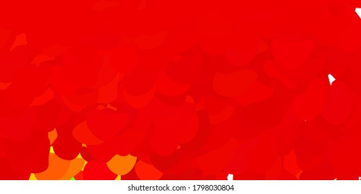 Dark green, red vector backdrop with chaotic shapes. Illustration with colorful shapes in abstract style. Modern design for your ads.