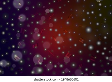 Dark Green, Red vector backdrop with dots. Glitter abstract illustration with blurred drops of rain. Modern design for a business card.