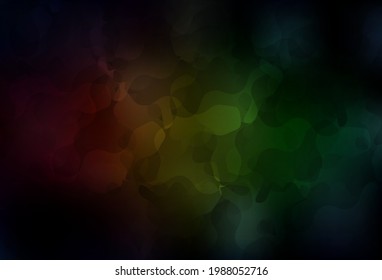 Dark Green, Red vector backdrop with memphis shapes. Modern abstract illustration with colorful random forms. Best smart design for your business.