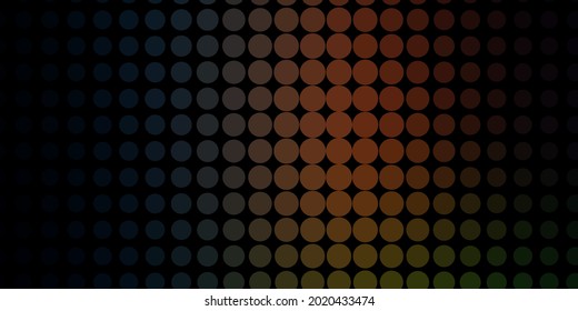 Dark Green, Red vector backdrop with dots. Colorful illustration with gradient dots in nature style. Design for your commercials.