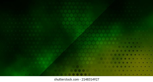 Dark Green, Red vector backdrop with circles. Colorful illustration with gradient dots in nature style. Pattern for wallpapers, curtains.